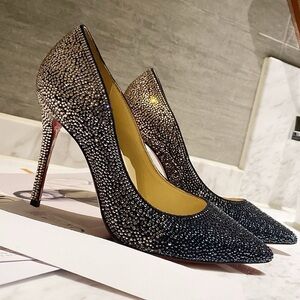 ALDO Rhinestone Black Ombré Stiletto Pump-Size 9-Blk/Silv/Brnz-RARE! READ!